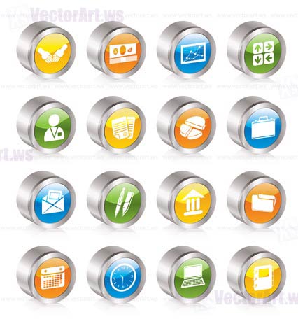 Simple Business and office icons - Vector Icon Set