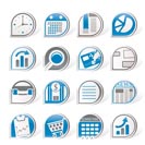 Simple Business and Office  Internet Icons - Vector Icon Set