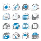 Simple phone  performance, internet and office icons - vector Icon Set