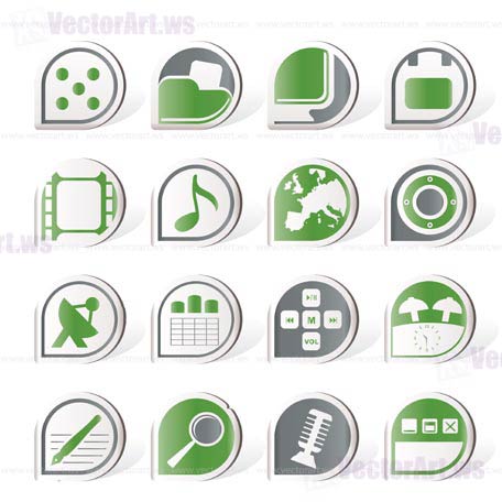 Simple Phone  Performance, Internet and Office Icons - Vector Icon Set