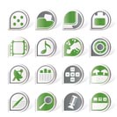 Simple Phone  Performance, Internet and Office Icons - Vector Icon Set