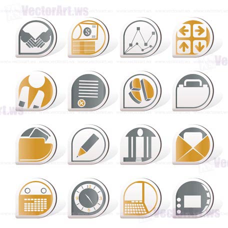 Business and office icons - vector icon set