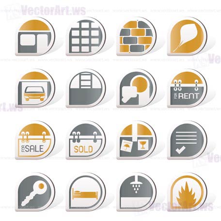 Real Estate icons - Vector Icon Set