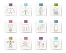 Power, energy and electricity icons - vector icon set