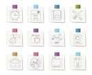 mobile phone and computer icons - vector icon set