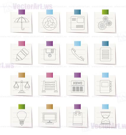 Business and Office internet Icons - Vector icon Set