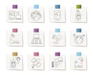 communication, computer and mobile phone icons - vector icon set