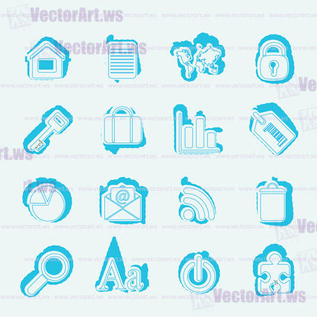 Simple Business and Internet Icons - Vector Icon Set