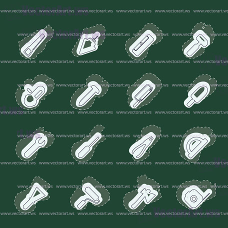 Construction and Building Tools icons - Vector Icon Set