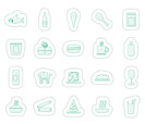 Shop and Foods Icons - Vector Icon Set