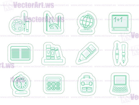 School and education icons - vector icon set