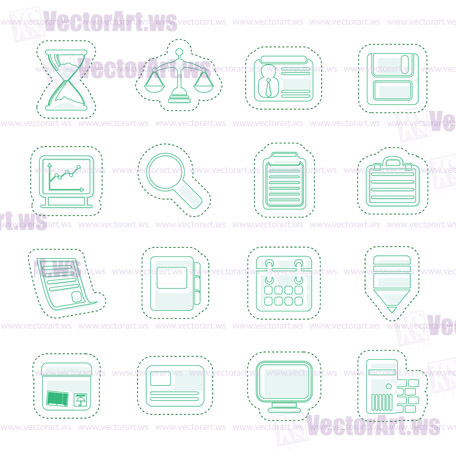 Business and office  Icons  vector icon set