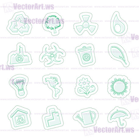 Ecology and Recycling icons - Vector Icon Set