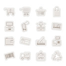 Simple Online Shop icons - Vector Icon Set