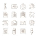 Simple Business and Office Icons - Vector Icon Set