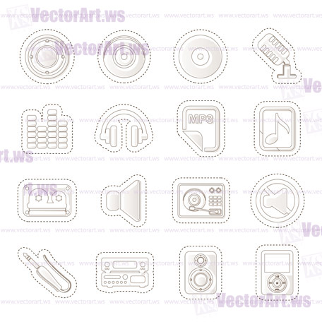 Music and sound Icons - Vector Icon Set