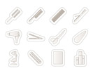 hairdressing, coiffure and make-up icons - vector Icon Set