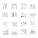 bank, business, finance and office icons - vector icon set