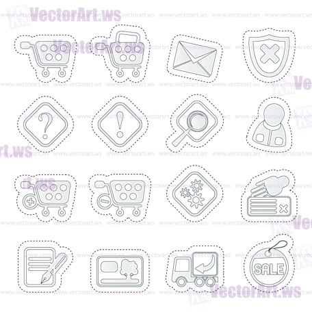 Online Shop Icons - Vector Icon Set