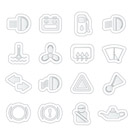 Car Dashboard - simple vector icons set