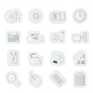 Computer, mobile phone and Internet Vector Icon Set