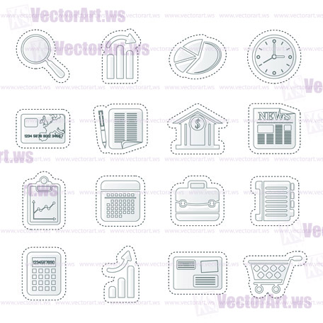 Business and Office Internet Icons - Vector Icon Set 3