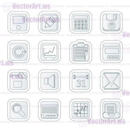 Business, Office and Finance Icons - Vector Icon Set