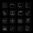 Phone Performance, Internet and Office Icons - Vector Icon Set