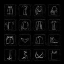 Clothing and Dress Icons - Vector Icon Set