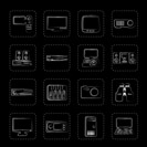Hi-tech equipment icons - vector icon set 2
