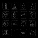 Simple Marine, Sailing and Sea Icons - Vector Icon Set