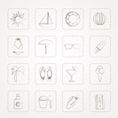 Summer and Holiday Icons - Vector Icon Set