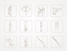 Hunting and arms Icons - Vector Icon Set