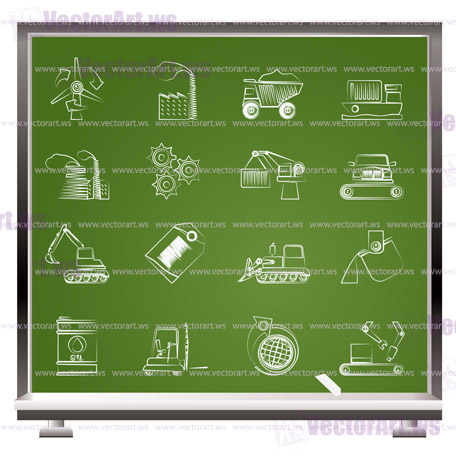 different kind of business and industry icons - vector icon set