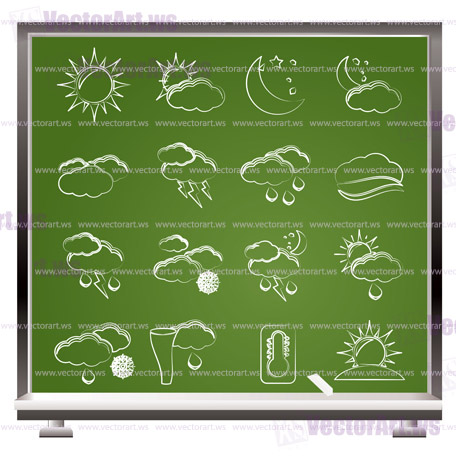 Weather and meteorology icons - vector icon set