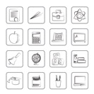 school and education icons - vector icon set