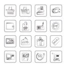 shopping and retail icons - vector icon set