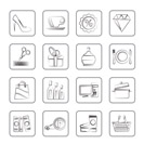 Shopping and mall icons - vector icon set