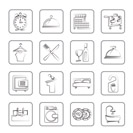 Hotel and motel icons - Vector icon Set