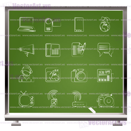 Communication and Technology icons - Vector Icon Set
