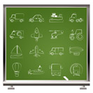 Different kind of transportation icons - vector icon set