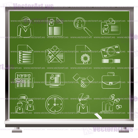 Employment and jobs icons - vector icon set