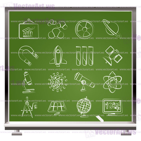 science, research and education Icons - Vector Icon set