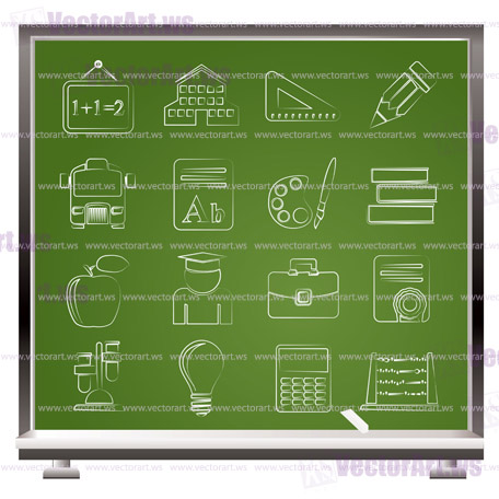 school and education icons - vector icon set