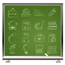 school and education icons - vector icon set