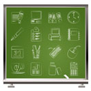 Business and office equipment icons - vector icon set