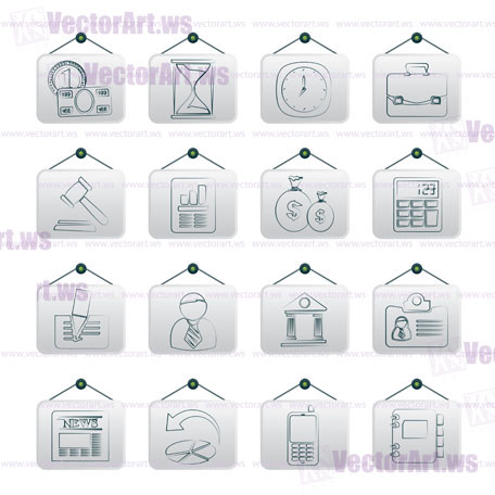 Business, Office and Finance Icons - Vector Icon Set