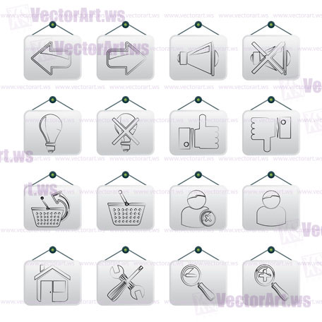 Website and internet icons - vector icon set