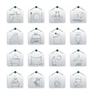 Hotel and motel services icons - vector icon set