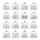 Travel and vacation icons - vector icon set